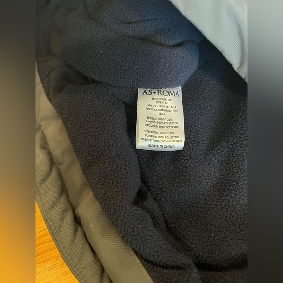 AS Roma, men’s half-zip winter jacket, fleece lined, pull-over style - Picture 9 of 16